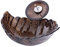 HomeLava Lavabo sobre encimera Forma de hoja de árbol Lavabo de vidrio templado Lavabo de baño Grifo de cascada Color marrón claro