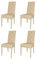 t m c s Tommychairs - 2er Set Moderne Stühle Chantal für Küche und Esszimmer, robuste Struktur aus lackiertem Buchenholz Farbe Sand, gepolstert und mit Kunstleder Farbe Sand bezogen