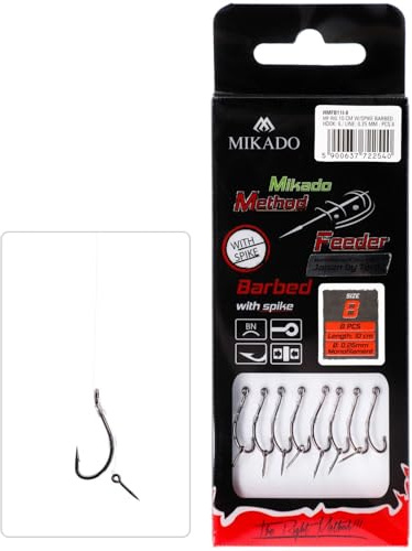 Method Feeder Rig mit Nadel Mono Maruseigo - Haken Gr. 8/0.25mm/10cm 8St