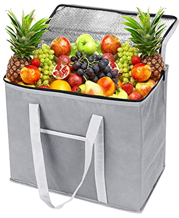 Bolsa termica, Bolsa isotermica de 30 litros, Bolsa termica Porta Alimentos, Bolsa Almuerzo, Bolsa Nevera para Camping, Barbacoa, Compras, Pesca, Actividades Familiares al Aire Libre