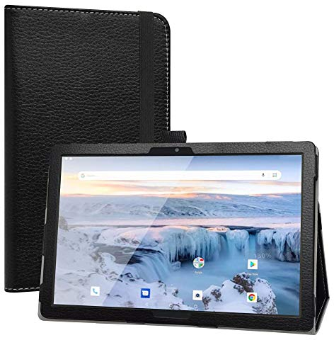 LiuShan Compatible avec Archos T101 Coque,Slim PU Cuir Etui et Pliable Stand Folio Housse Coque Couverture pour 10.1 Archos T101 4G Tablet(Non Compatible avec Archos 101 Oxygen 4G),Noir