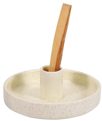 Palo Santo Räucherstäbchenhalter, Keramik, für Palo Santo Holz oder duftende Räucherstäbchen, beige