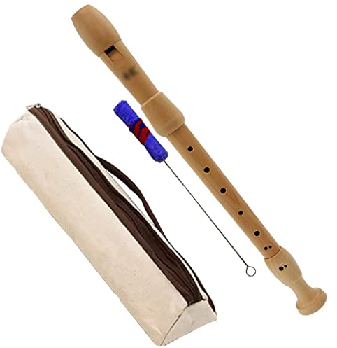 Flûte À Bec Alto Allemand/Baroque Adulte Débutant, Instrument De Flûte À Jouer Professionnel En Bois À 8 Trous, Sac De Rangement + Bâton De Nettoyage + Lanière