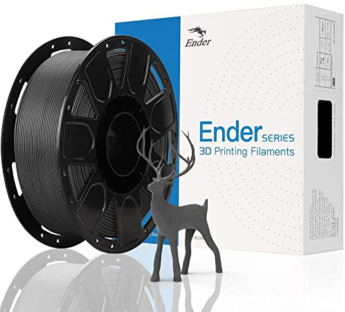Creality Offizielles PLA Filament 1.75mm, 3D Drucker Filament, Filament-3D-Druckmaterialien, Tolerantie: ¡À0.03mm, 1kg (2.2LBS)/Spool, Schwarz