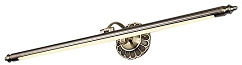 Spiegelleuchte Vintage Retro Bronze Spiegellampe LED Warmweißes Licht 4000K Antik Verstellbar Metall Schminklicht Modern Badezimmer LED Beleuchtung, Schlafzimmer Ankleidezimmer Küche Wandleuchte, 70cm