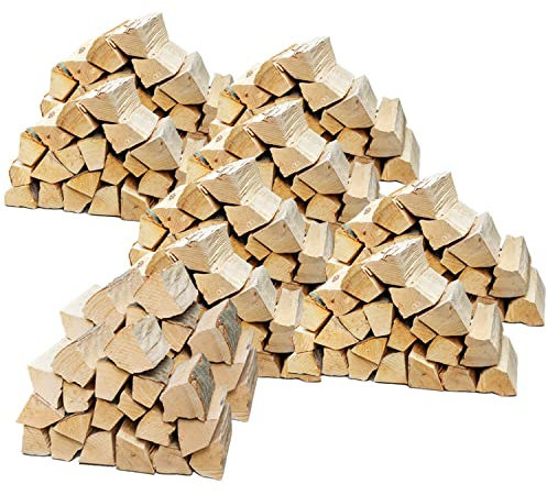 Flameup Brennholz Buche, Kaminholz mit Rinde, Buchenholz, Feuerholz für Ofen, Kamin, Kaminofen, Feuerschale, Grill, Holzscheite 25 cm, getrocknet, Menge:240 kg