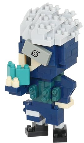 Nanoblock Bandai Kakashi Hatake - Mini Building Block Figure - Construction Game - Kit for Manga Pixel Figure - NBCC137