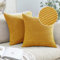 MIULEE 2er Set Kissenbezug Dekokissen Kissenbezüge Kissenhülle Zierkissen Sofakissen Kordsamt Deko Weich Couchkissen Bezug Kissenhüllen für Sofa Wohnzimmer Polsterkissen 40x40 cm Kurkuma