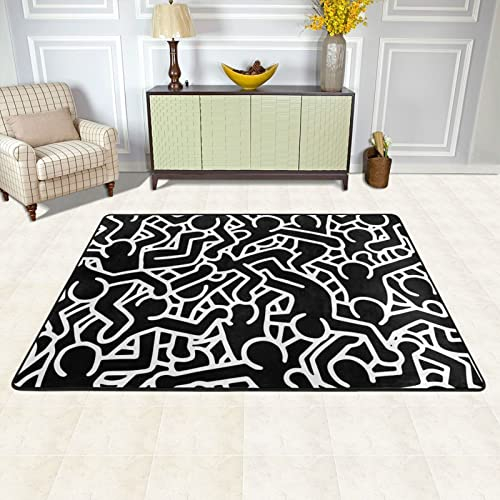 TABKER Keith The Art 2' x 3' Einzigartiges Muster Anti-slip Niedriger Stapel Polyester Area Rugs Indoor Home Dekoration Matten Unisex Willkommen, Weihnachten, Halloween