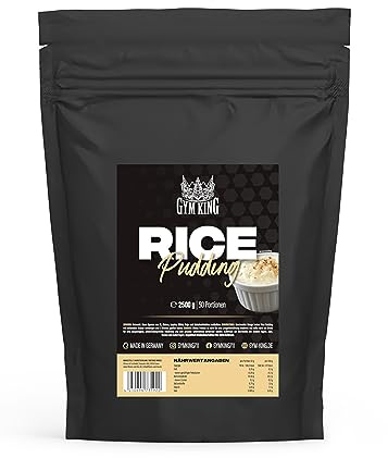 Gym King Rice Pudding – Reispudding Pulver – 2,5 kg Beutel – Reisgrieß für Sport & Fitness