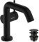 hansgrohe Tecturis S Fine - Waschtischarmatur mit Push-Open Ablauf, energiesparend (CoolStart), Wasserhahn Bad mit Auslauf Höhe 110mm, Mischbatterie Waschbecken wassersparend (EcoSmart+), Mattschwarz