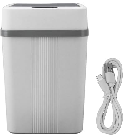 MOUMOUTEN Trash Can, Smart Motion Sensor Rubbish Can, 12L Waterproof Automatic Garbage Bin with Lid, USB Rechargeable, for Bedroom Bathroom Kitchen Office