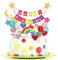 JSTC Tortendeko Happy Birthday Torten Deko Mädchen, 20 Stück Cake Topper Geburtstag Regenbogen, Kuchendekoration Kuchendeko mit Sternen Liebe Luftballons für Kindergeburtstag.