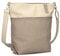 Zwei Damen Umhängetasche Jana J12 Crossbody Bag 9 L Handtasche Bicolor Canvas-Stil passender Kosmetikbeutel extra Schultergurt & Schlüsselband, Schultertasche DIN-A4 passend (nubuk-cappuccino)