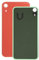 Generisch Backcover Glas kompatibel mit iPhone XR Rückglas Glas Rückseite Ersatz mit Kleber (Rot, Gelb, Blau, Weis, Koralle) (Koralle)