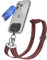 EAZY CASE - Handykette Universal zum Umhängen kompatibel mit jedem Handy Kette mit Hülle kombinierbar Handykordel mit Karabiner für Handyhülle Handyband zum Umhängen Bunt Boho Kordel Braun Rot Silber