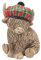 Widdle Gifts Reflections 6587 Dekoartikel Dekofigur, Hochlandkuh mit Schottenkarohut, Bronze, Kunstharz, 12 cm