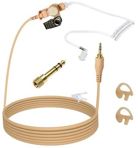 PZYPYM Auricolare Ifb color pelle auricolare singolo orecchio universale trasmissione auricolare 3,5 mm in-ear cablato auricolari monitor cuffie acustiche TV Anchor Broadcasting Ear Piece kit per