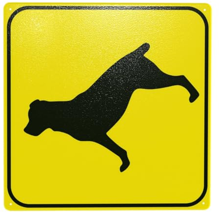 Guard Dog Rottweiler Graphic Warnschild, 30cm x 30cm Sicherheitsschilder aus Metall, Schilder für Innen- und Außenwanddekoration Sicherheitszeichen