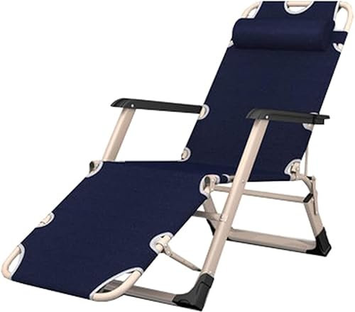 Wrobelax Übergroßer Zero-Gravity-Stuhl, XL, gepolsterter Klappstuhl mit verstellbarer Kopfstütze, extra breite Chaiselongue für den Außenbereich, Hof, Pool (Farbe: A)