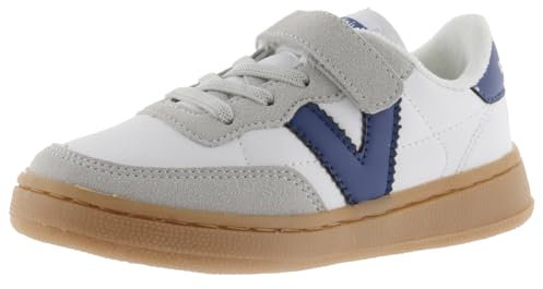 victoria Basket Unisex Oslo Efecto Piel & Piezas En Contraste & Cordón Elástico & Tira Adherente 1256102 para Niños Marino 30