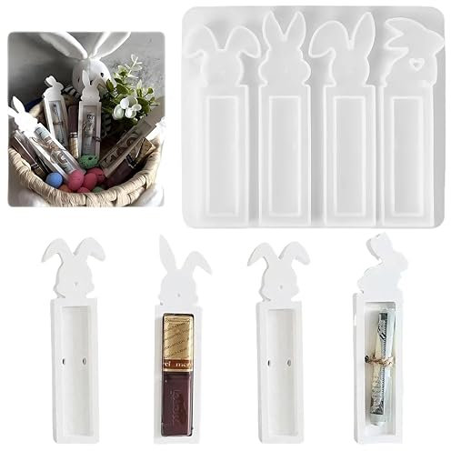 Silikonform Ostern, 4 Stück Osterhase Silikonform Geldgeschenk, Gipsformen Zum Gießen Osterhase, Silikon Gießform Geldgeschenk, Sili-konform Hase, Sili-kon Os-tern für Geldges-chenke