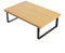 Grille de four à micro-ondes pour cuisinière à induction 40 x 30 x 8,5 cm, pieds antidérapants en bois et métal (jaune)