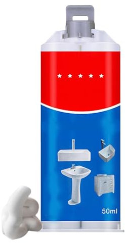 Porcelain Sink Repair Kit White Filler Paste For Bathtub Tile And Ceramic Surfaces Water Resistant Formula For Fixing Cracks Chips And Scratches In Bathroom And Kitchen Fixtures