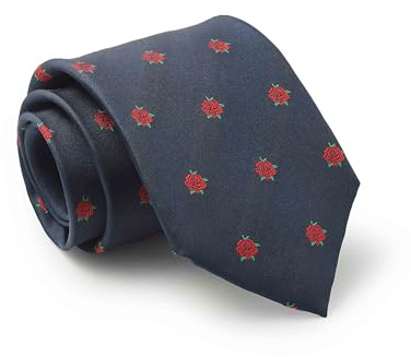 THE SAVILE ROW COMPANY LONDON Men's Luxury Silk Tie Necktie - Red Rose