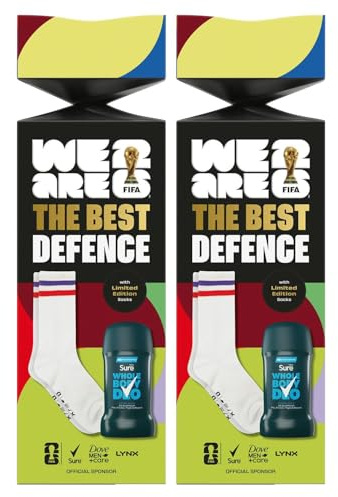 Best Defence Gift Set for Him - 2 Pack, with Ocean Rush Whole Body Deodorant Stick and Limited Edition Retro Sports Socks Men's Grooming Kit Ideal for Freshness Comfort and Gifting