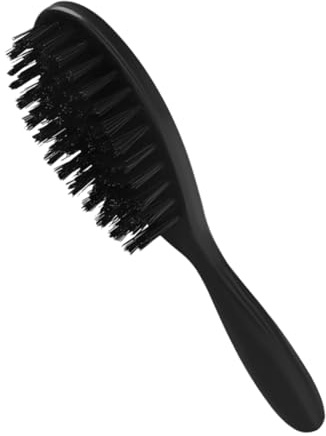 HAMPPLIES Haarbürste für Herren Bartbürste Schnurrbartbürste Weiche Bürste Ergonomischer Griff Haarschonend Entfernt Abstehende Haare für Unterwegs
