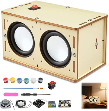 DIY Bluetooth Speaker Kit Build Your Own Bluetooth Speaker Dual Speaker Science Experiment Beginner’s Project Birthday Gifts for Teenage Ages 10 and Up