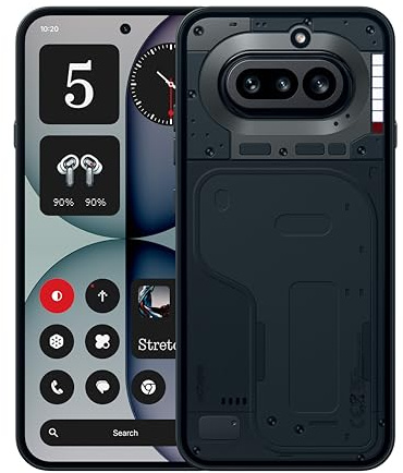 Nothing Phone (4a) - Tripla Fotocamera 50MP, Ultra Zoom 70x, Smartphone Trasparente, Batteria Lunga Durata, Ricarica Rapida 50W, AMOLED 120Hz, Glyph Bar, 8GB+256GB - Nero