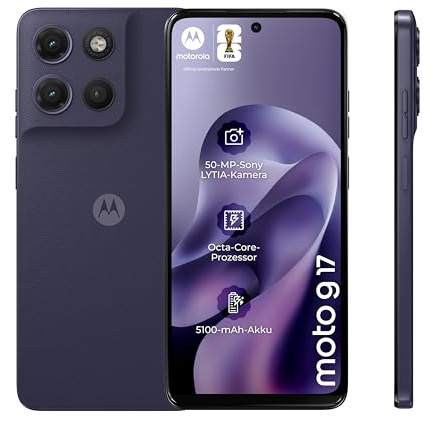 Motorola Moto g17 Smartphone 50-MP-Kamera 4-128 GB Evening Blue