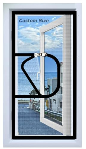 Custom Size Cat Protection Window Guard Net Bedroom Window Screen Mesh | Self-Adhesive, Zipper Design, Semi-transparent, Easy Care, Keep Bug Mosquito Out & Keep Cats Safe Indoors