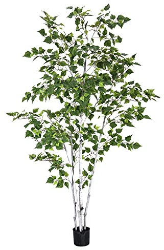 EUROPALMS Birkenbaum, Kunstpflanze, 210cm | Birkenbaum für vielseitige Dekorationen