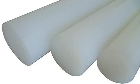 B & T métal Naturel/Blanc/Pom rundstab Ø 30 mm – Longueur : env. 1 mtr. (1000 mm +/-5 mm) Diamètre avec plus Tolérance