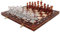 Master of Chess Fantastisches Amber 40cm / 16in Holz Schachspiel. Lichtdurchlässige PlastikStaunton-Schachfiguren auf hölzernem faltendem Schachbrett