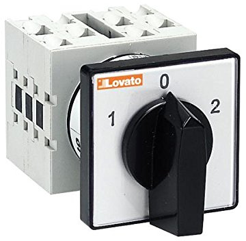 Lovato - Conmutador(1-0-2)3 polos gx53 16a-u 48x48