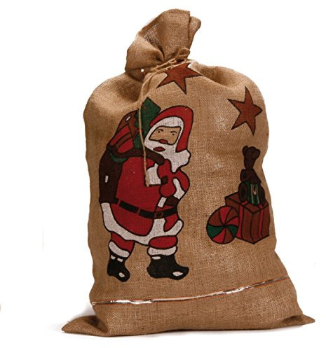 Grosser Jutesack 50 x 80 cm Weihnachten Dekoration Zubehör Nikolaus