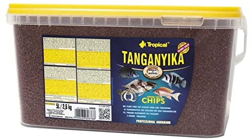 Tropical Tanganyika Chips - Zutatenreiche, sinkende Spezialfutter-Chips für große Tanganjikasee-Cichliden, 1er Pack (1 x 5 l)