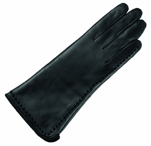 Roeckl Damen Klassiker Lederdurchzuege Handschuhe, Schwarz (Black 000), 7.5 EU
