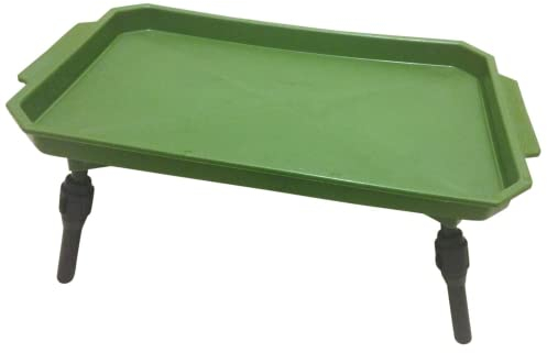 Plastic Folding Fishing Bivvy Bait Table Camping Mini Drinks Table Light Weight (Green)