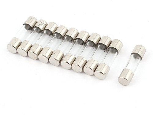 sourcing map 10 Stück mittelschwere Glas Sicherung 5x20 mm 250V 50m Ampere, 0.05A