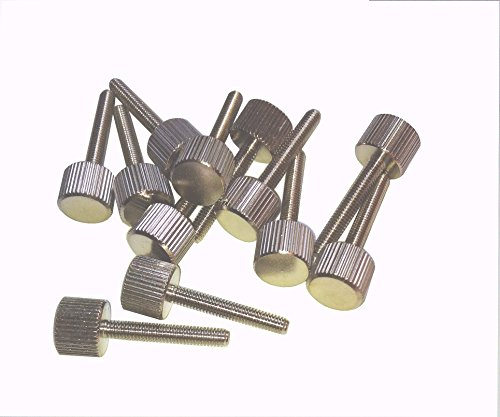 Diabolonet M4X25 - Rändelschrauben Messing vernickelt - 1 Dutzend (12X) Daumen Schrauben Rändelschraube Rändel Schraube DIN- M4 X 25