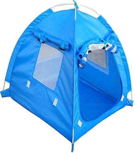 OXFUZZ Faltbare Pet Zelt tragbar Wasserdicht stabil Hunde Katzen Bett House Camp für Sommer Indoor Outdoor Reise Camping Zelt Sun Shelter Play House für Hunde/Katzen/Kätzchen (Blau, M)