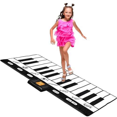 Play22 Keyboard Playmat 71 - 24 Keys Piano Play Mat - Piano Mat has Record, Playback, Demo, Play, Adjustable Vol. - Best Keyboard Piano Gift for Boys & Girls - Original