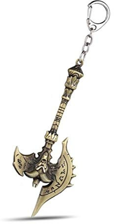 FÉERIES ET MERVEILLES PORTE CLE WORLD OF WAFCRAFT, PORTE CLE COULEUR BRONZE (HT 10 + 3 CM), WORLD OF WARCRAFT, COLLIER DRAGON