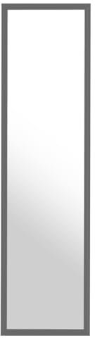 Premier Housewares Over Door Grey Plastic Frame Mirror Space-Saving Design, Durable and Slim, Easy to Install, Minimalist Style, 34 x 124 x 3