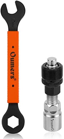 Oumers Bicycle Crank Extractor Puller, Bike Crank Removal Tool Fit for Square Threaded Taper Crankset